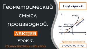 Read more about the article Геометрический смысл производной. Урок 7.