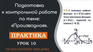 Read more about the article Подготовка к контрольной работе по теме: «Производная». Урок 10.