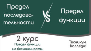 Read more about the article Понятие предела функции на бесконечности.