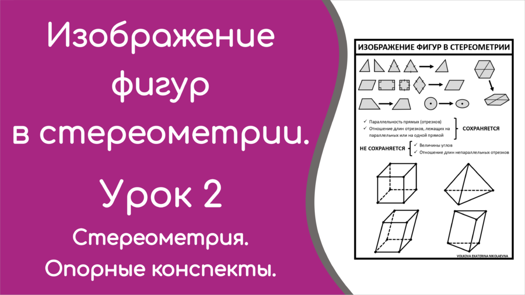 Read more about the article Изображение фигур в стереометрии. Урок 2. Опорный конспект.